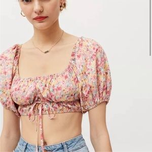 SNDYS Sicily Floral Cropped Top in Sunset Floral